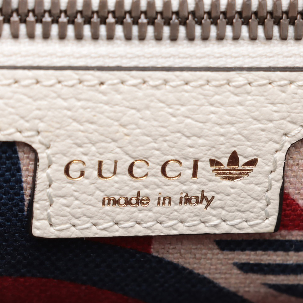 Pre-Loved Gucci Adidas Mini Textured Dollar Calfskin Logo Web Duffle Bag - Picture 4 of 12